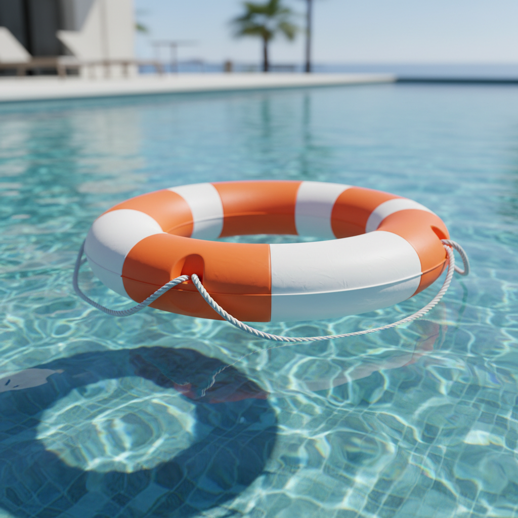 Life Buoy - Emergency Ring Buoy with Rope