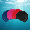 Silicone swimming caps with ocean background