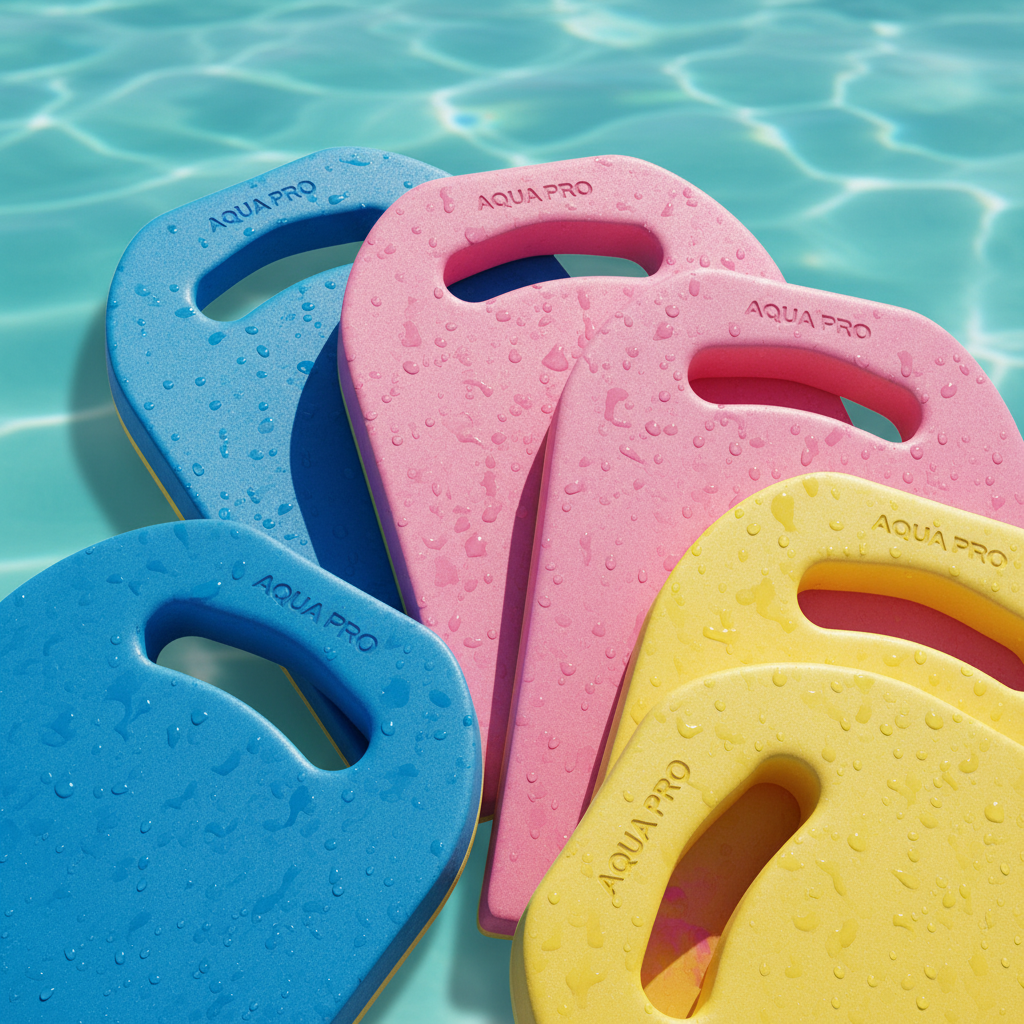 Swimming kickboard with ocean background